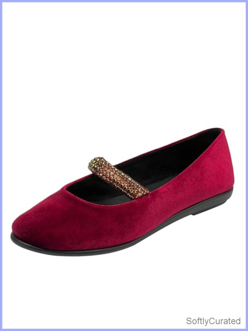 Aerosoles Women's Brisa Beaded Velvet Flat Comfort Shoe